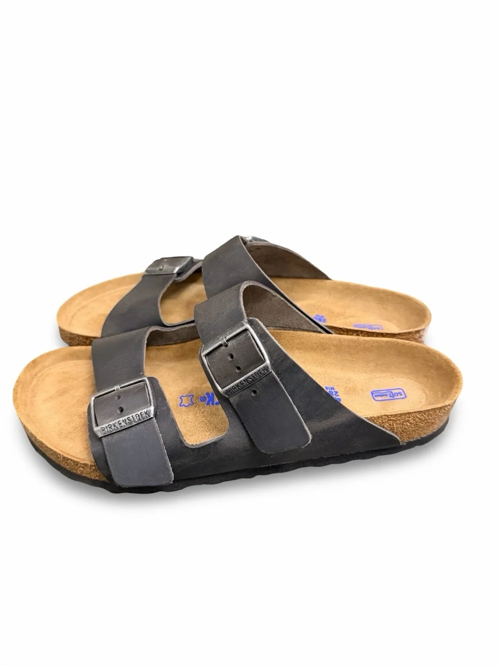 Birkenstock Arizona Soft Footbed Black Oiled Leather Sandals Men’s 43 L10 NWOB